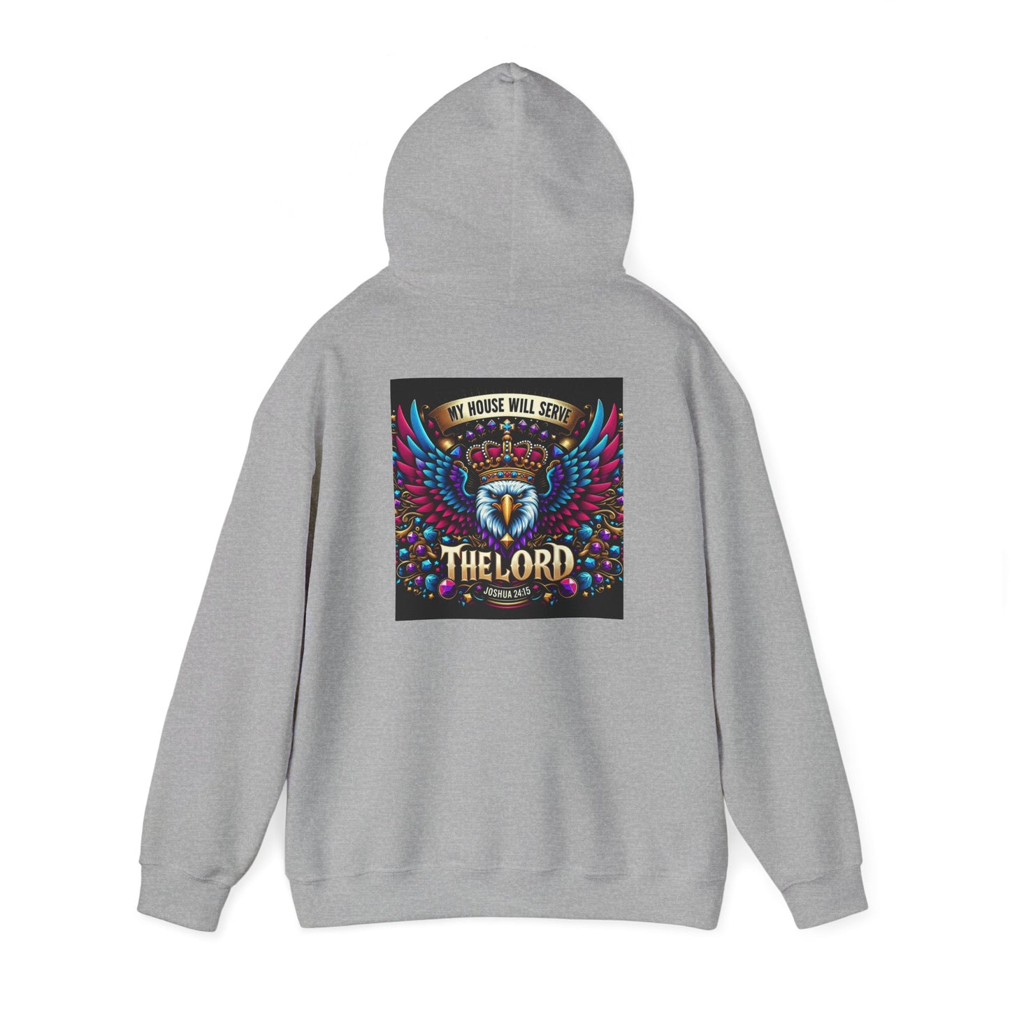 The Lord Unisex Hooded Sweatshirt - Colorful Eagle Design