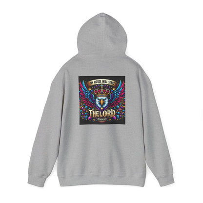 The Lord Unisex Hooded Sweatshirt - Colorful Eagle Design