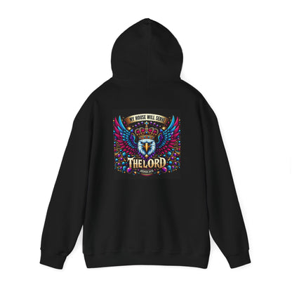 The Lord Unisex Hooded Sweatshirt - Colorful Eagle Design