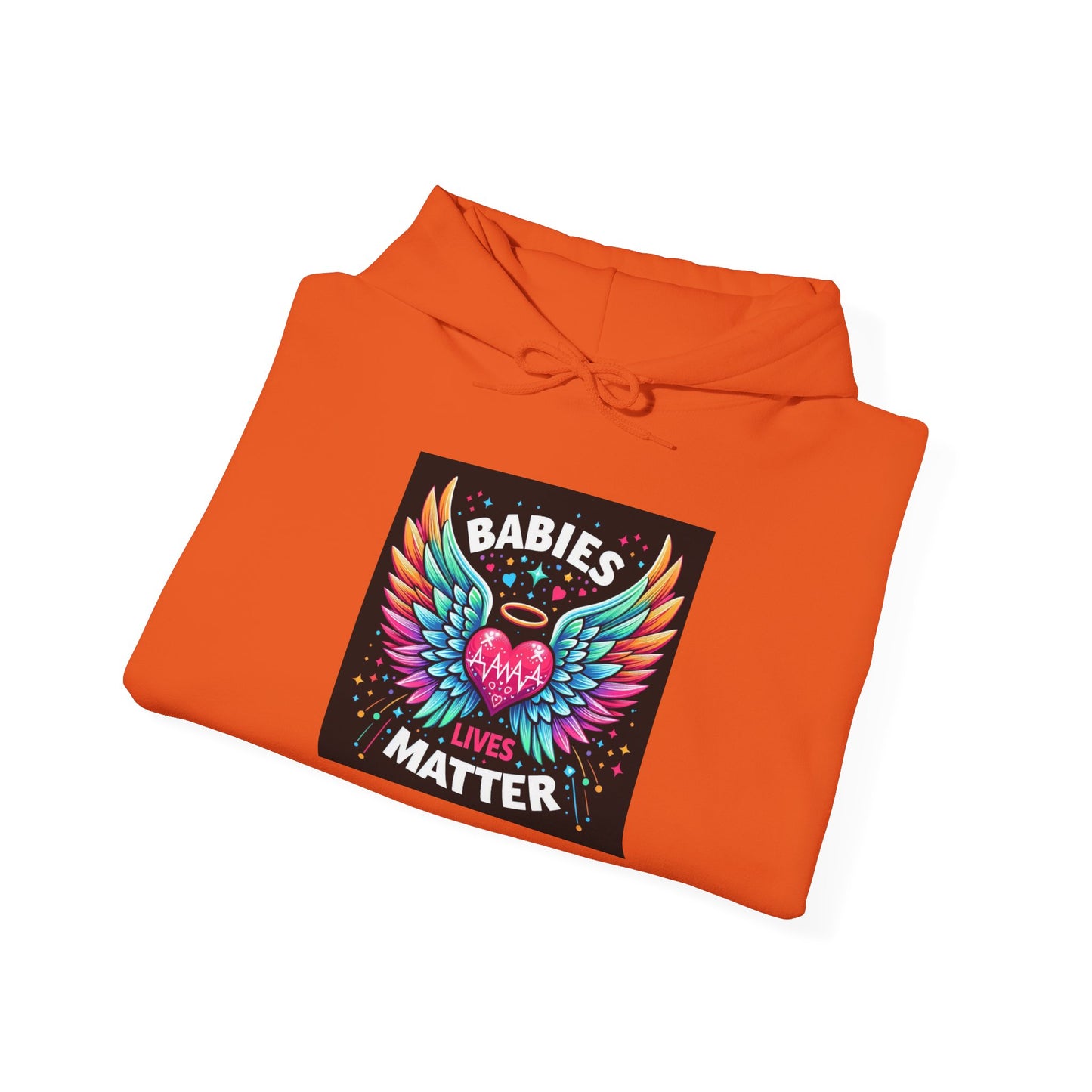 Babies Matter Wings Unisex Heavy Blend Hoodie – Colorful, Stylish Sweatshirt for Moms and Supporters