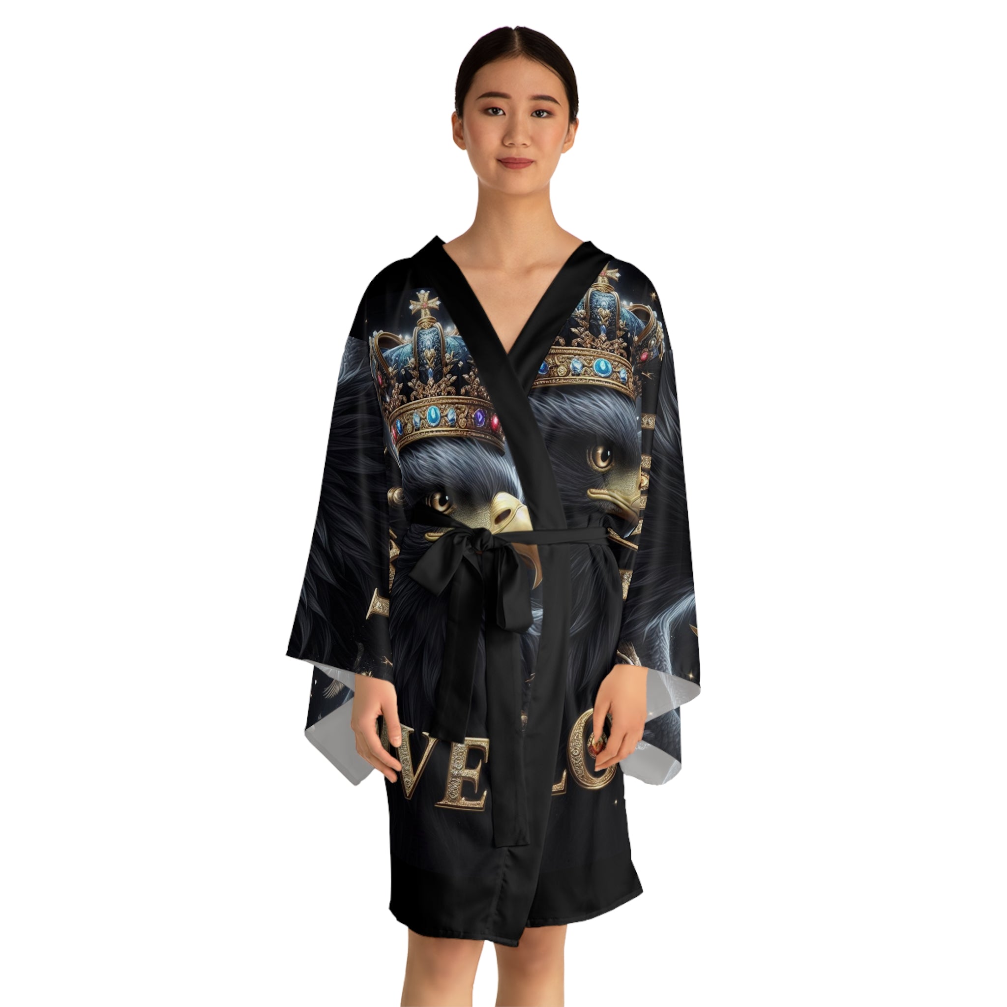 Majestic Love Long Sleeve Kimono Robe - Perfect for Cozy Nights and Special Occasions