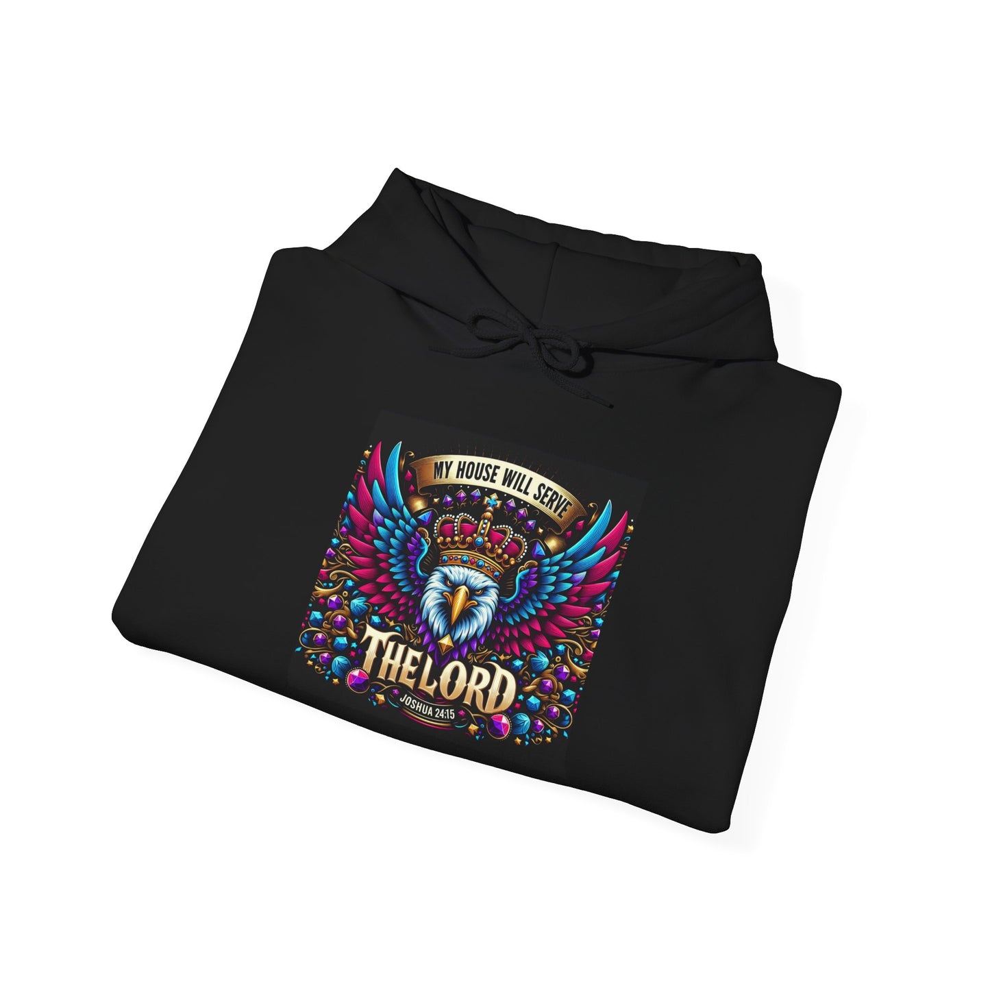 The Lord Unisex Hooded Sweatshirt - Colorful Eagle Design