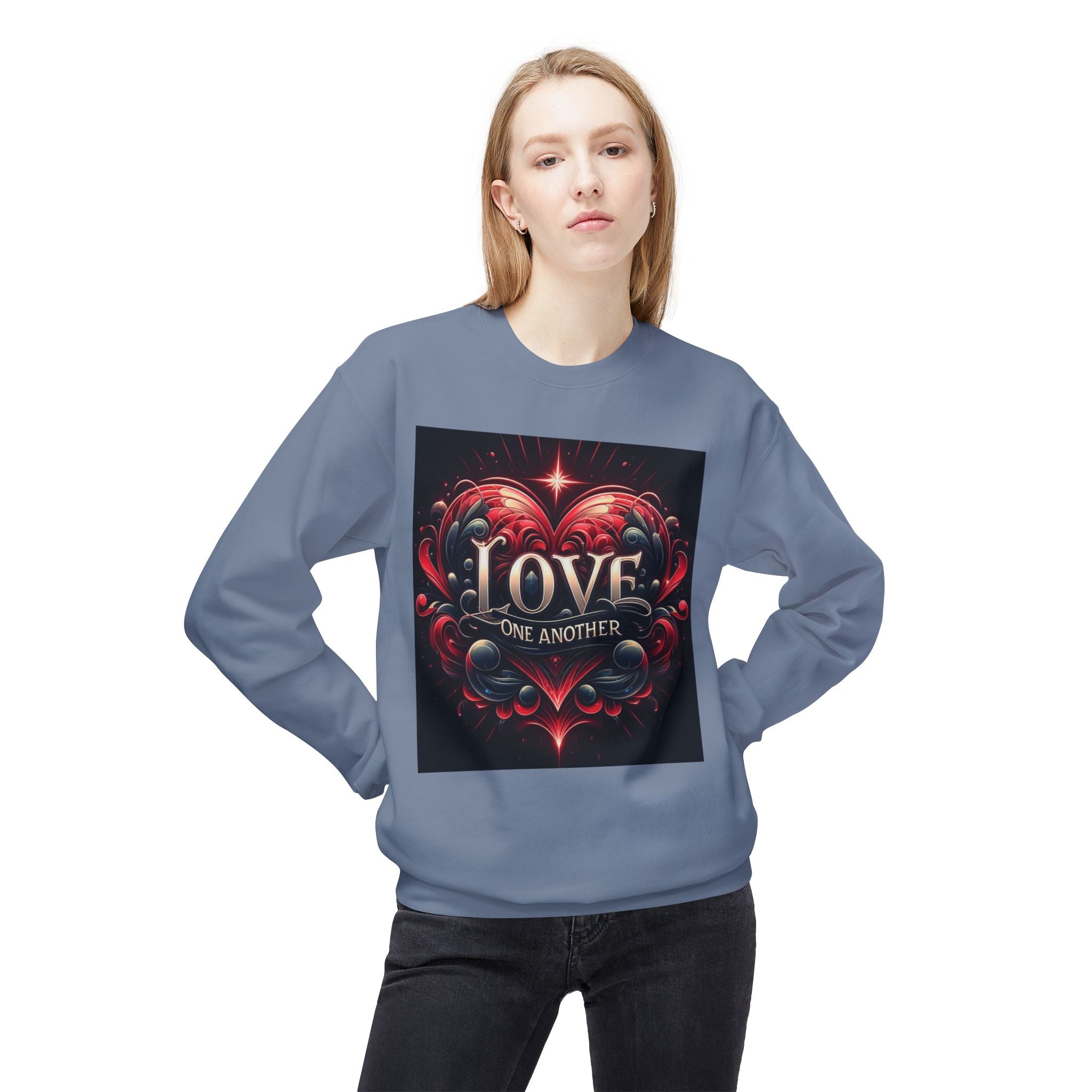 Love One Another Graphic Sweatshirt - Unisex Midweight Crewneck