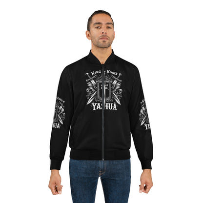 Men's Bomber Jacket - King of Kings Nashua Design, Stylish Outerwear for Faith-Based Celebrations