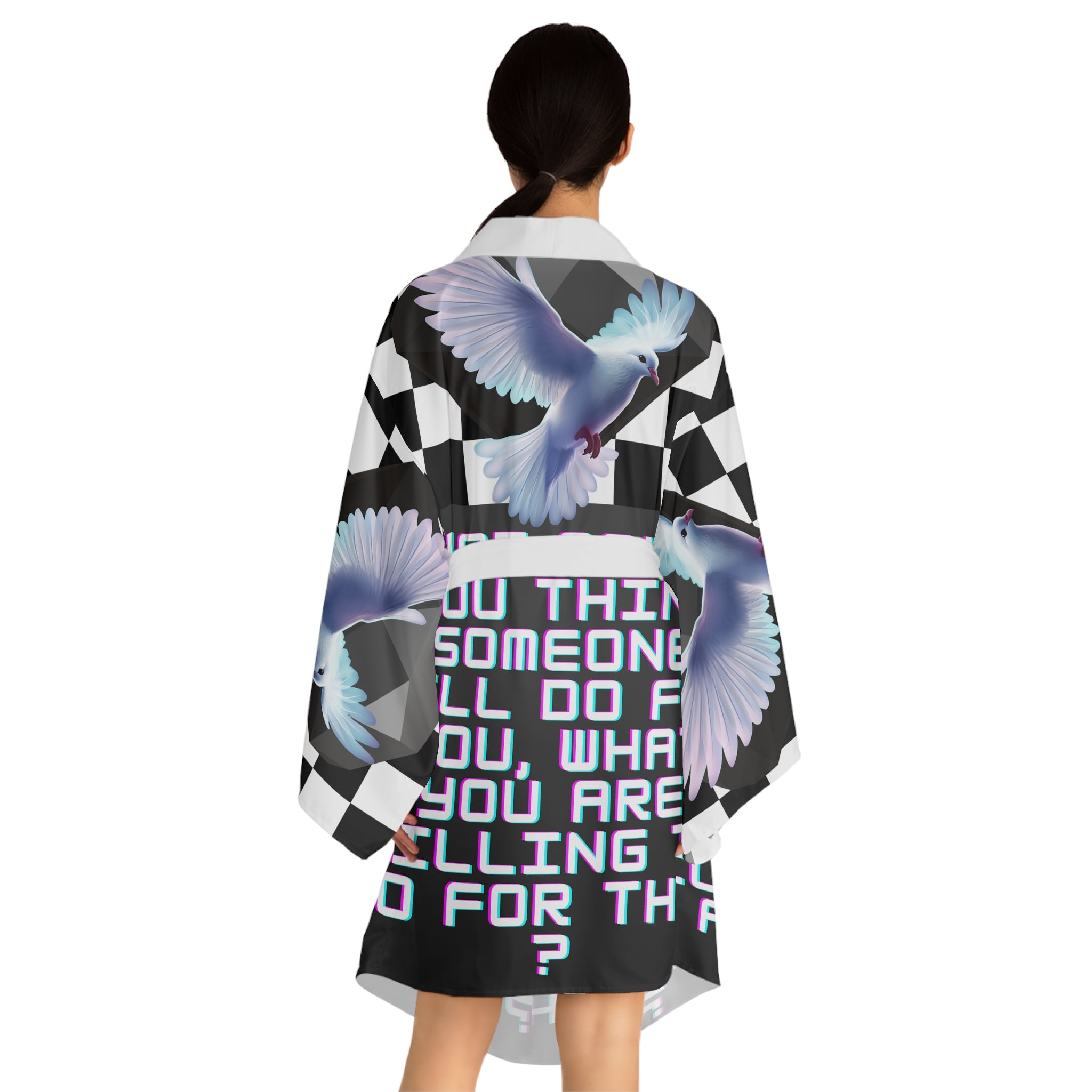 Long Sleeve Kimono Robe (AOP)