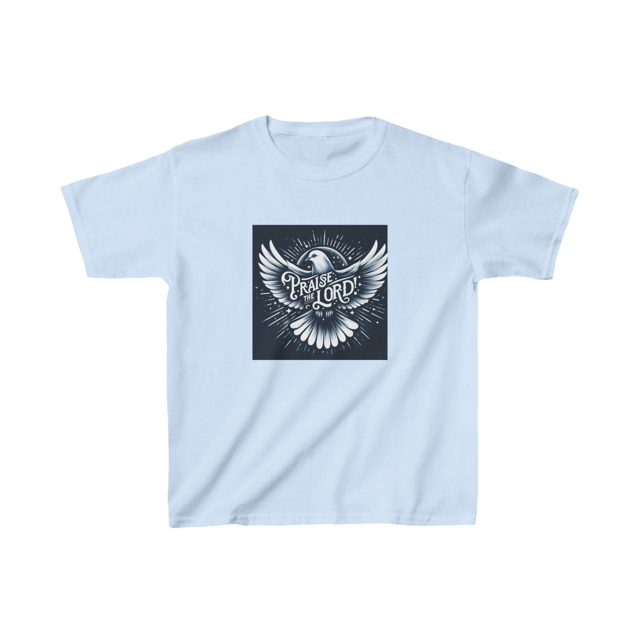 Kids Heavy Cotton™ Tee - 'Praise the Lord' Graphic T-Shirt for Faith-Inspired Youngsters