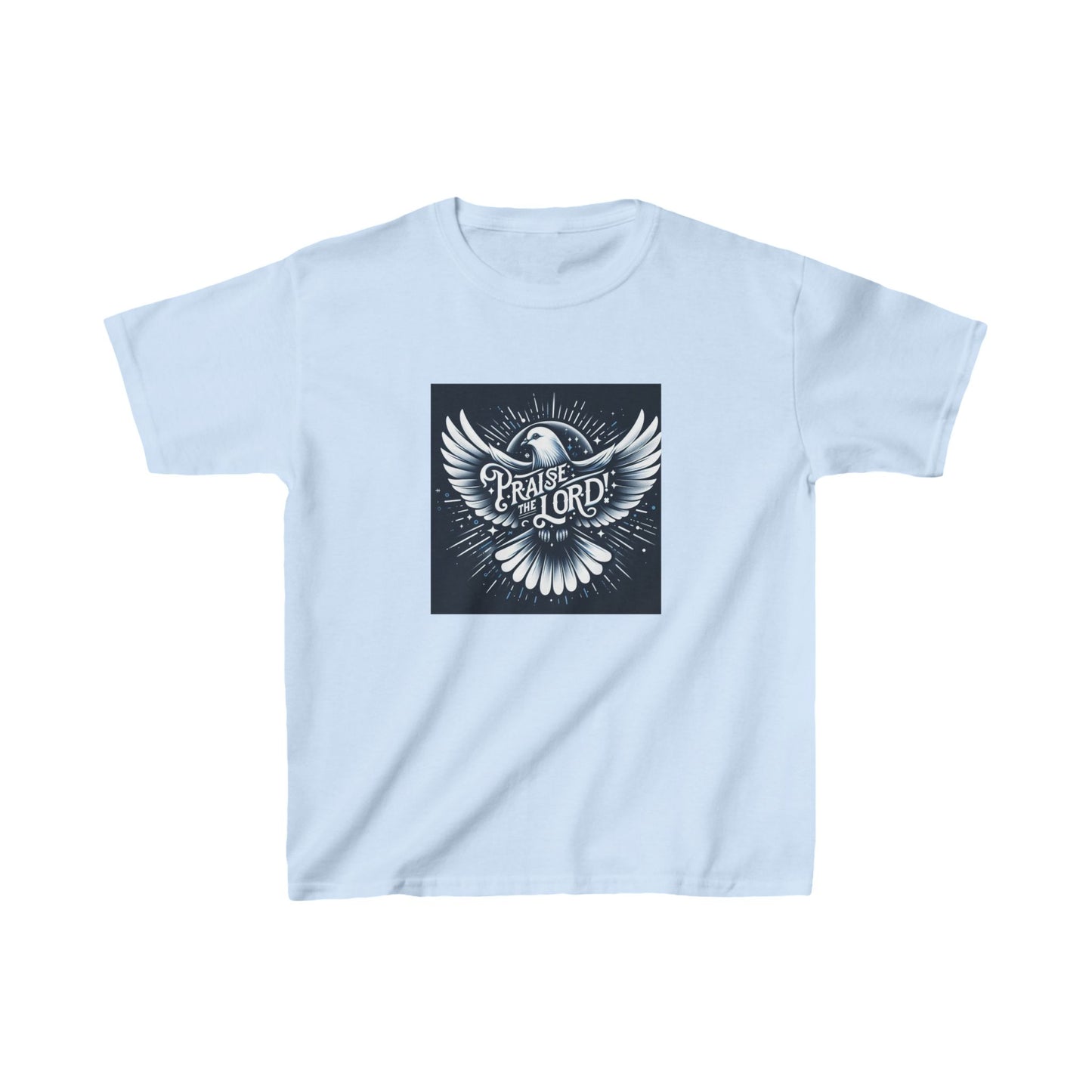 Kids Heavy Cotton™ Tee - 'Praise the Lord' Graphic T-Shirt for Faith-Inspired Youngsters