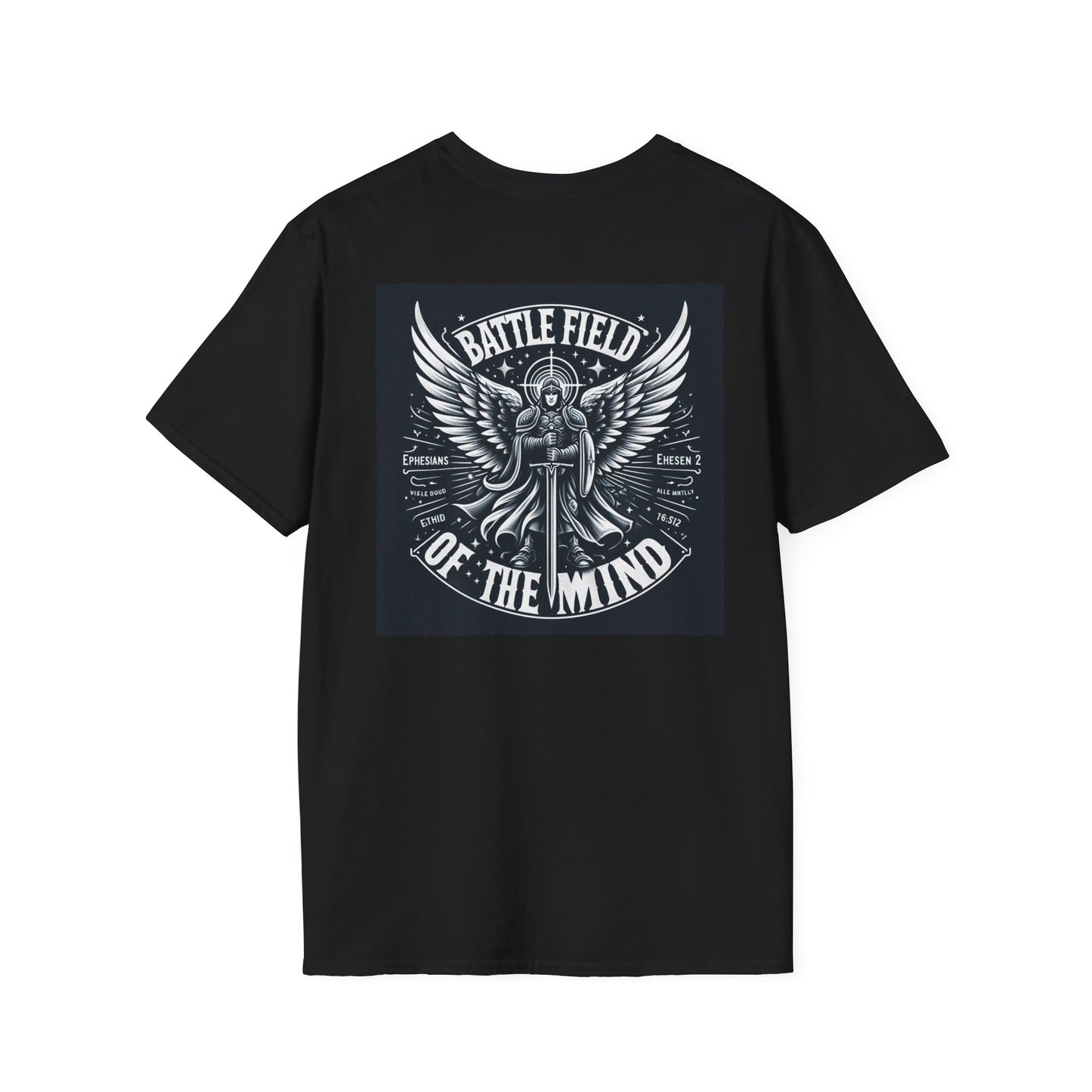 Battle Field of the Mind Unisex Softstyle T-Shirt - Motivational Graphic Tee for Mental Strength