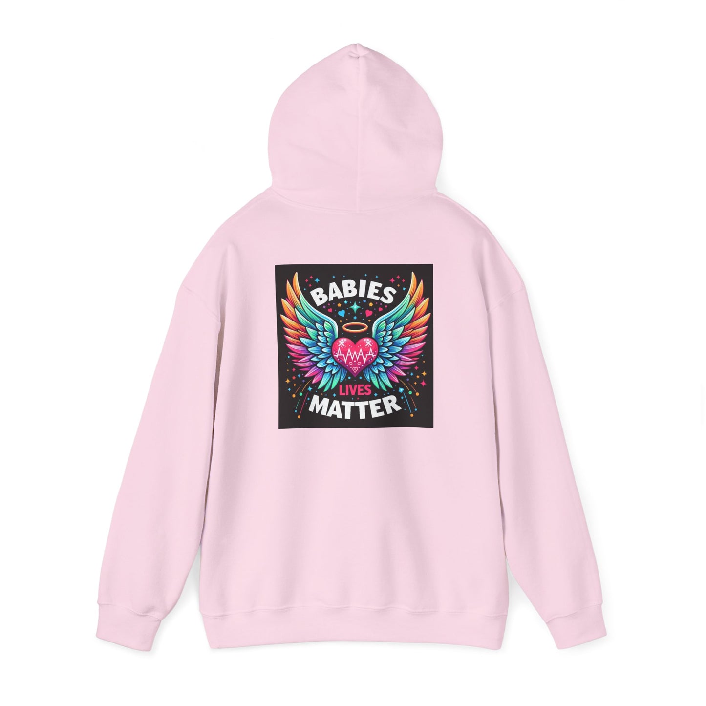 Babies Matter Wings Unisex Heavy Blend Hoodie – Colorful, Stylish Sweatshirt for Moms and Supporters