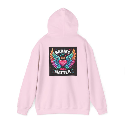 Babies Matter Wings Unisex Heavy Blend Hoodie – Colorful, Stylish Sweatshirt for Moms and Supporters