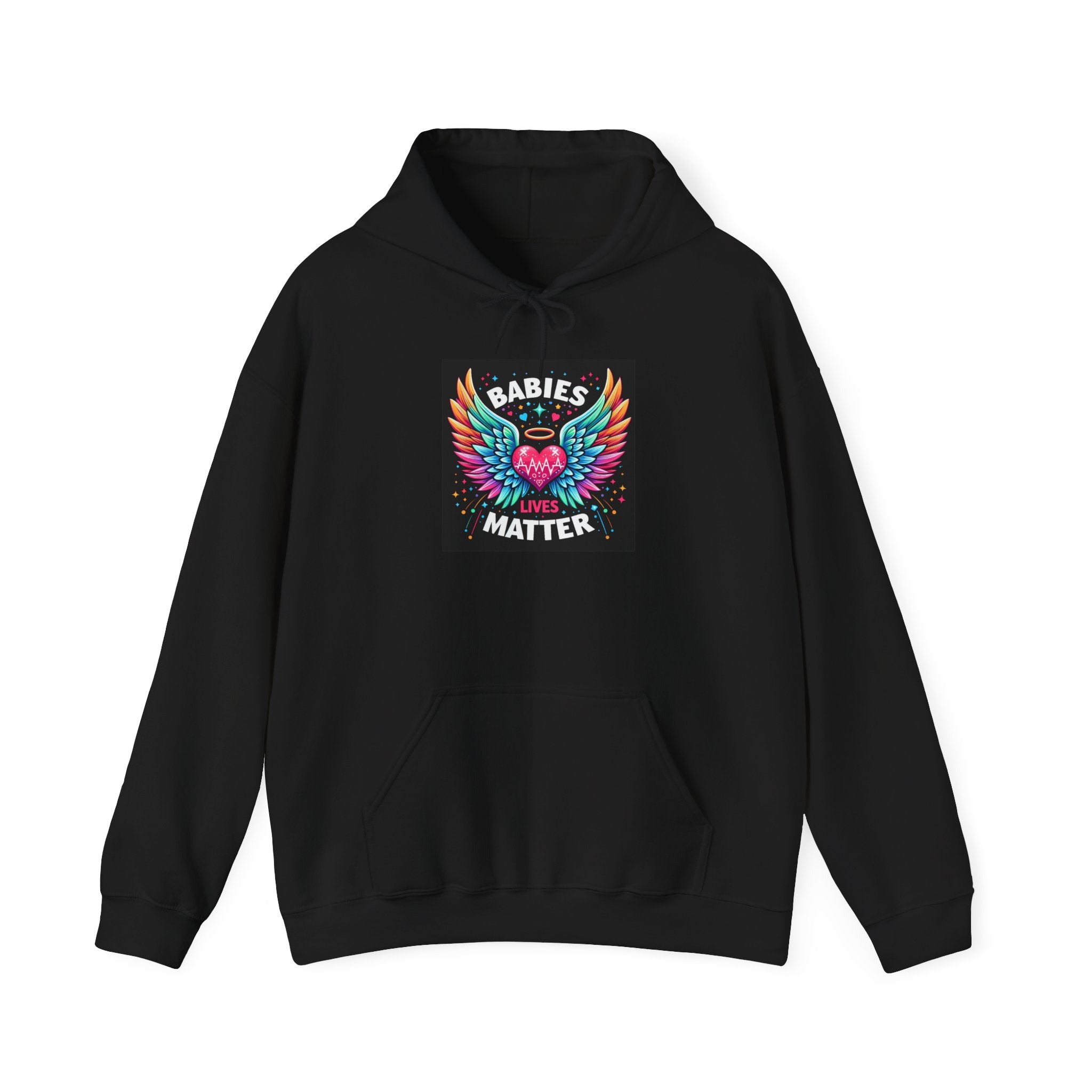 Babies Matter Wings Unisex Heavy Blend Hoodie – Colorful, Stylish Sweatshirt for Moms and Supporters