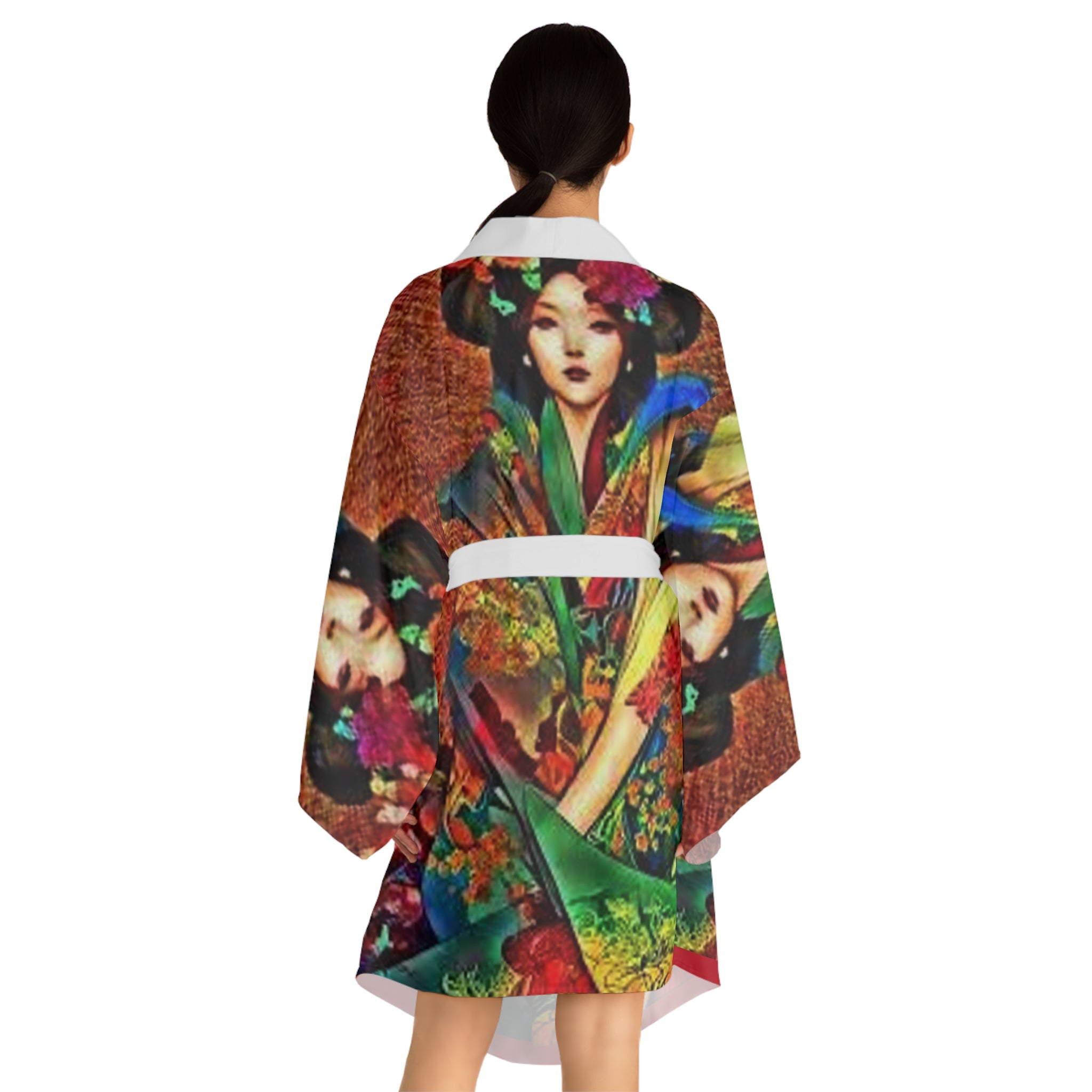 Long Sleeve Kimono Robe (AOP)