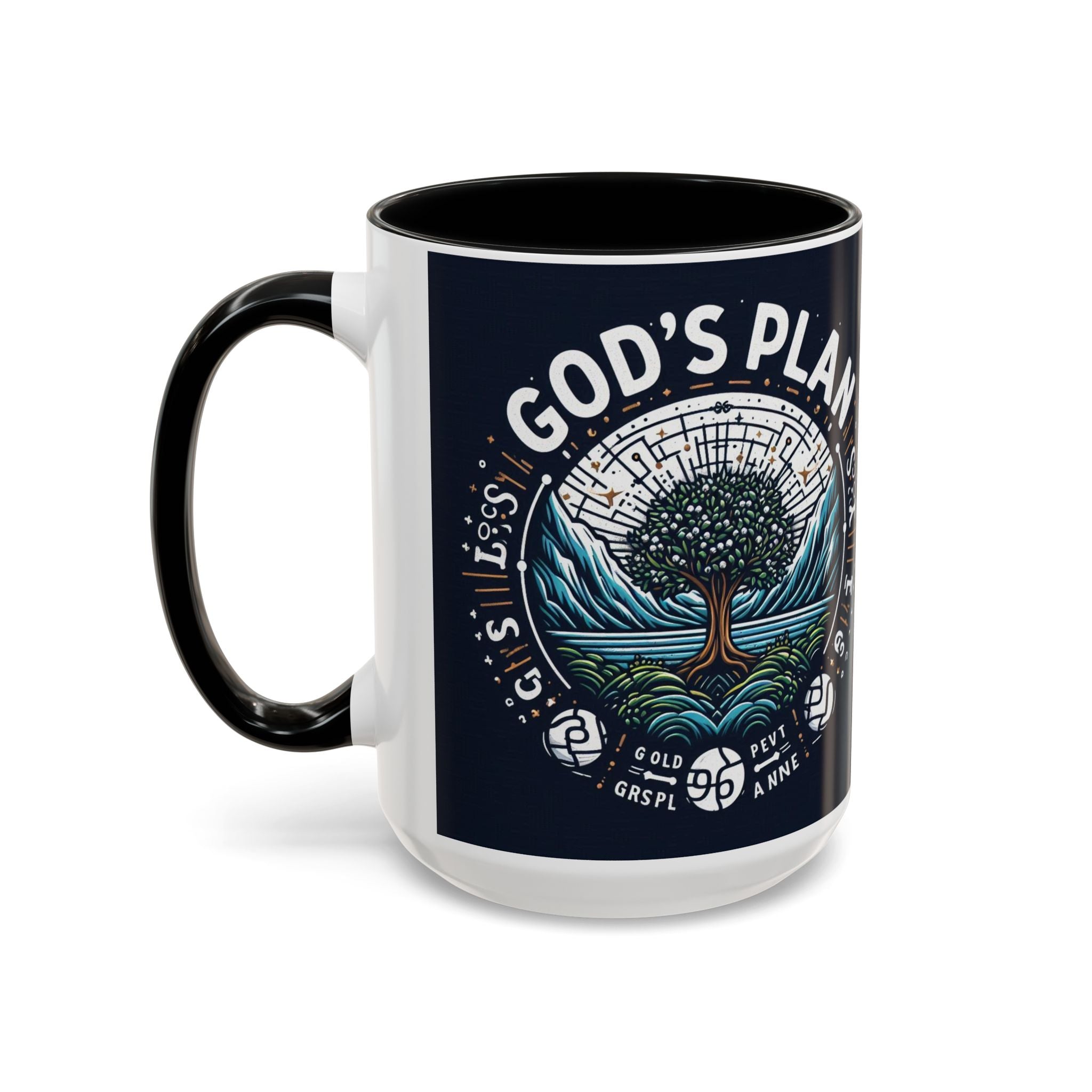 God's Plan Accent Coffee Mug | Inspirational Coffee Cup for Faith & Motivation | 11oz & 15oz