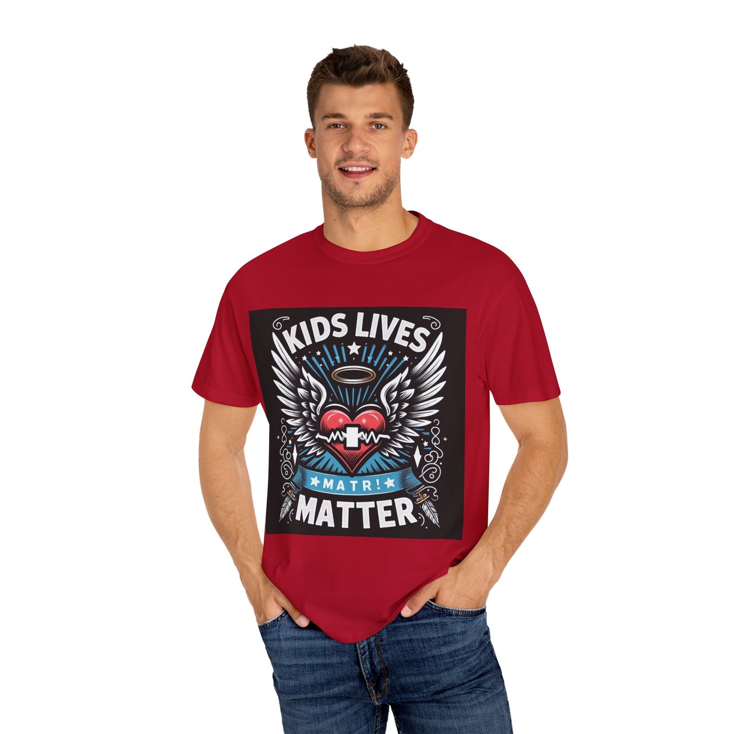 Kids Lives Matter Unisex Garment-Dyed T-Shirt | Supportive and Stylish Statement Tee