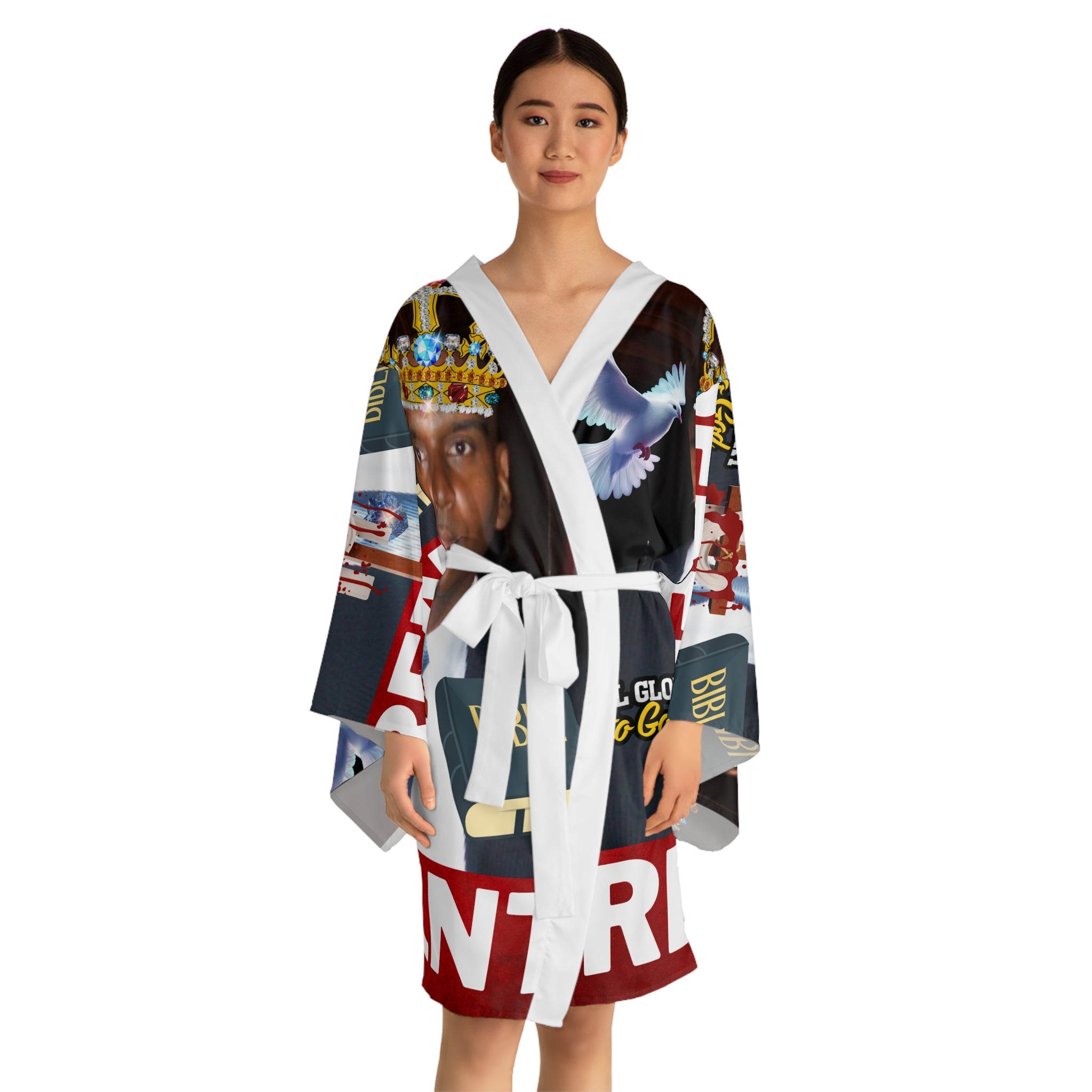 Long Sleeve Kimono Robe (AOP)