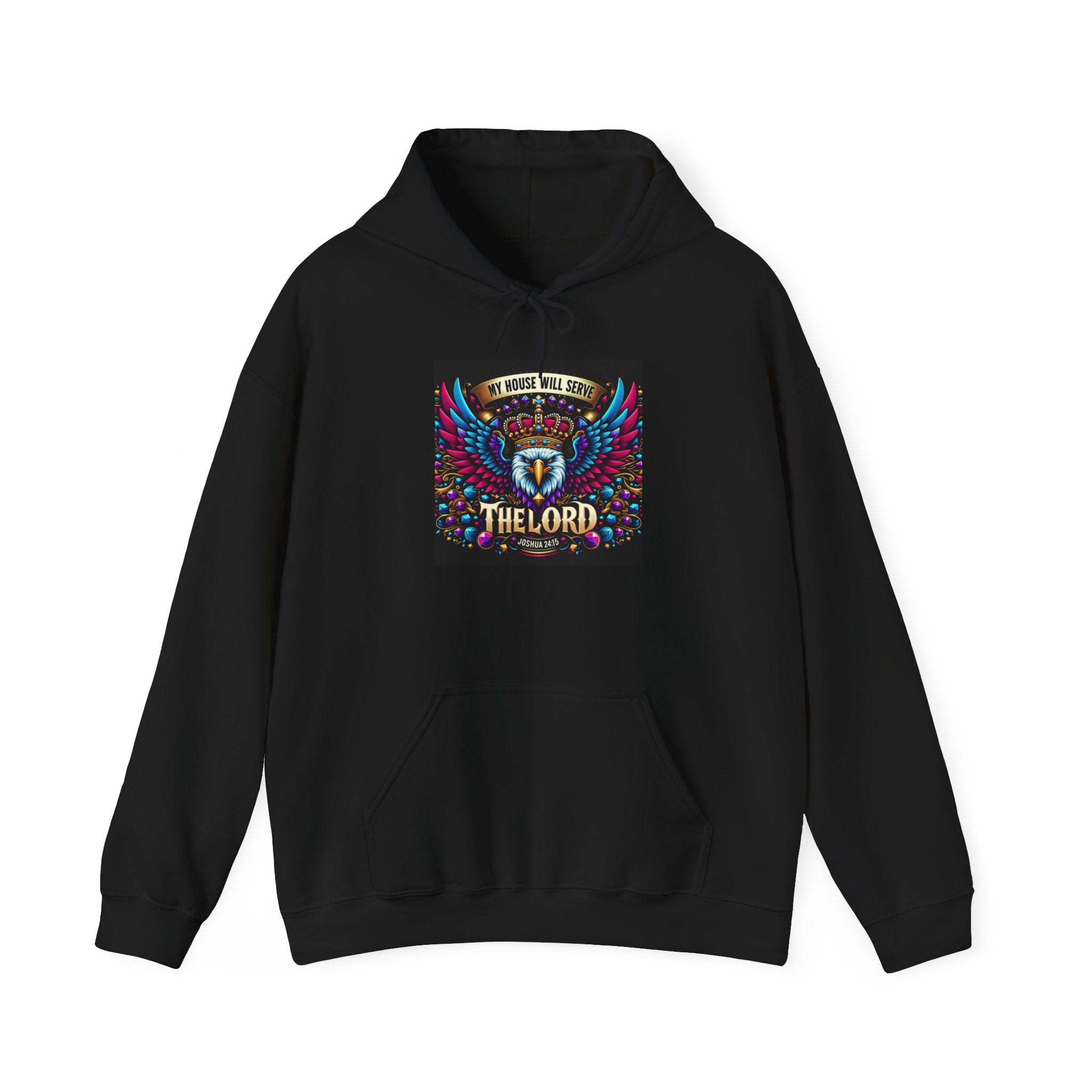 The Lord Unisex Hooded Sweatshirt - Colorful Eagle Design