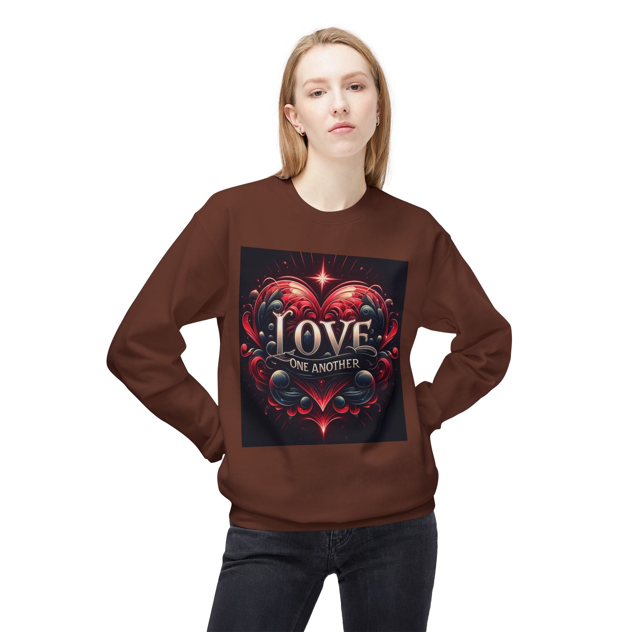 Love One Another Graphic Sweatshirt - Unisex Midweight Crewneck