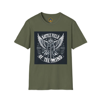 Battle Field of the Mind Unisex Softstyle T-Shirt - Motivational Graphic Tee for Mental Strength