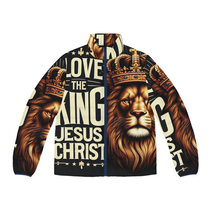 Puffer Jacket - Love the King Jesus Christ Lion Design