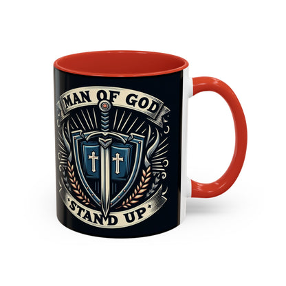 Faith-Inspired Accent Coffee Mug - 'Stand Up'