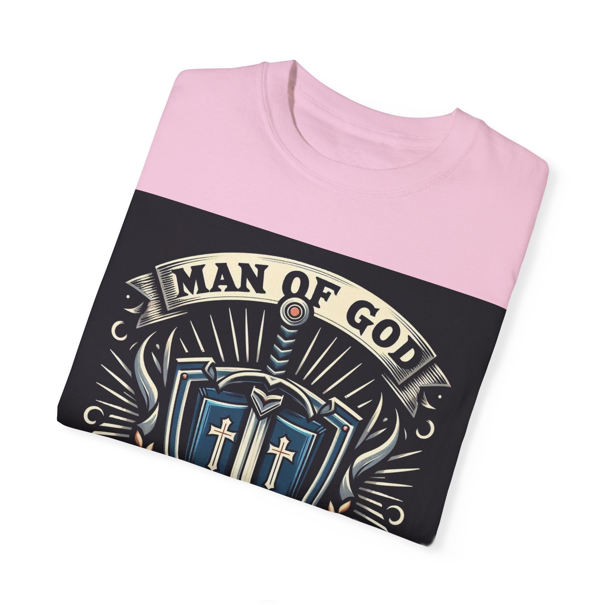 Unisex Garment-Dyed T-Shirt – 'Man of God: Stand Up' Design