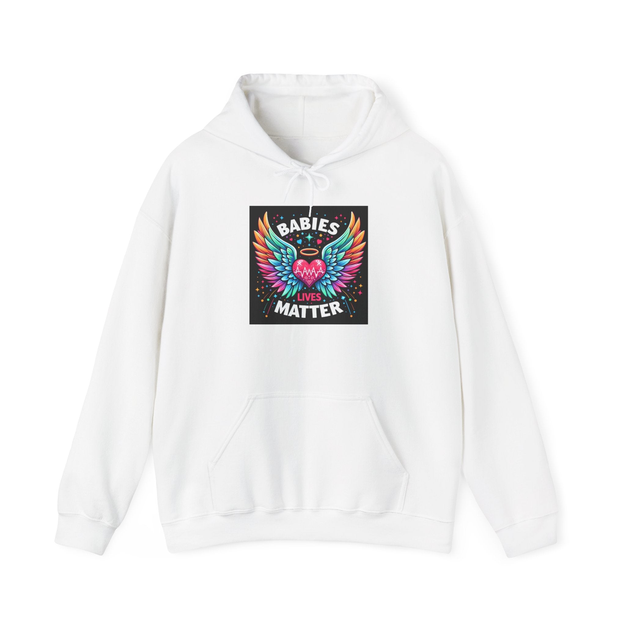 Babies Matter Wings Unisex Heavy Blend Hoodie – Colorful, Stylish Sweatshirt for Moms and Supporters