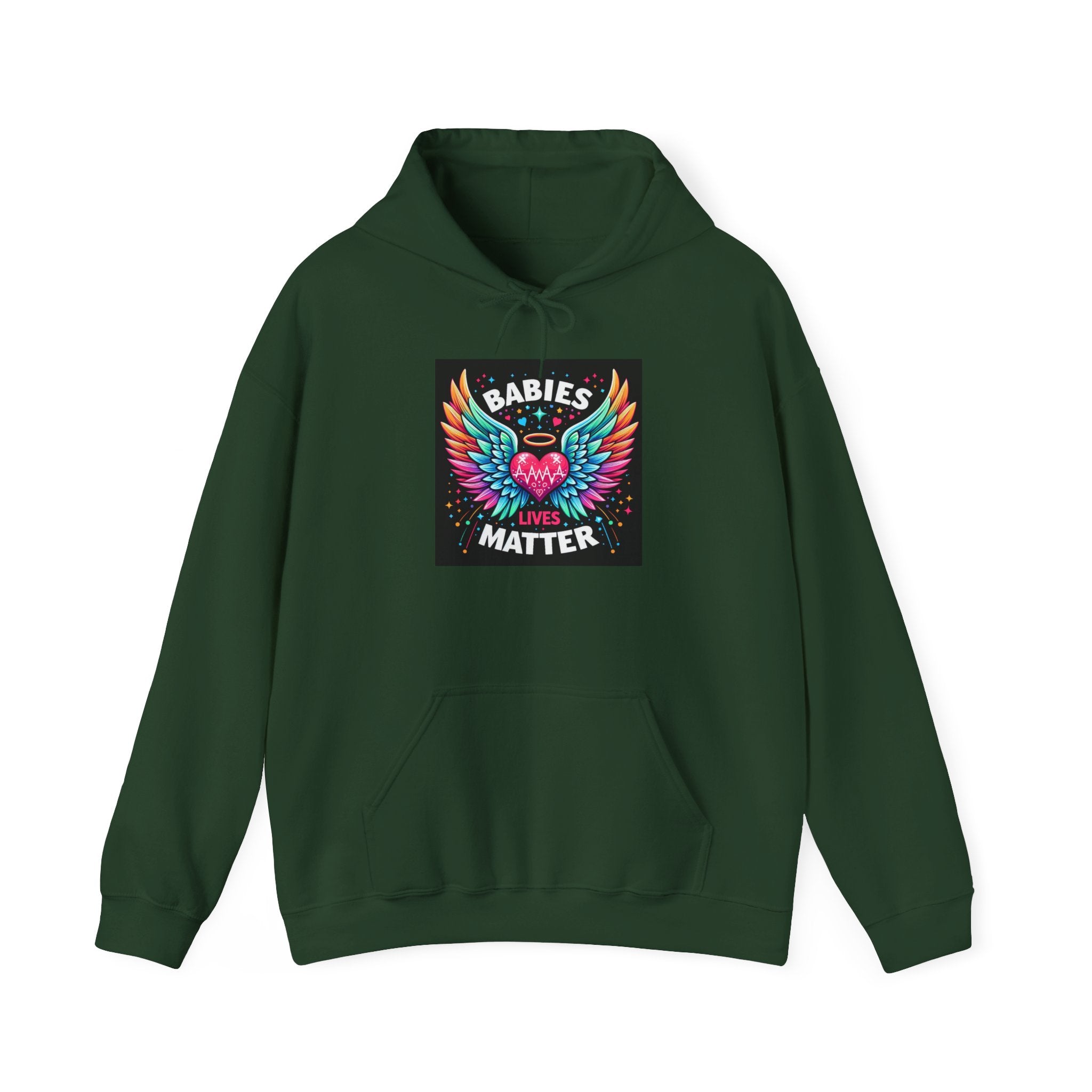 Babies Matter Wings Unisex Heavy Blend Hoodie – Colorful, Stylish Sweatshirt for Moms and Supporters