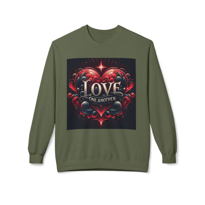 Love One Another Graphic Sweatshirt - Unisex Midweight Crewneck