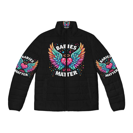 Colorful Wings Babies Lives Matter Puffer Jacket