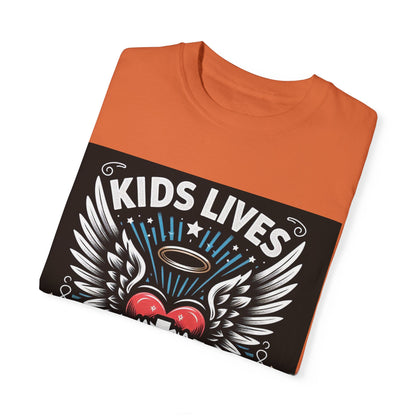 Kids Lives Matter Unisex Garment-Dyed T-Shirt | Supportive and Stylish Statement Tee