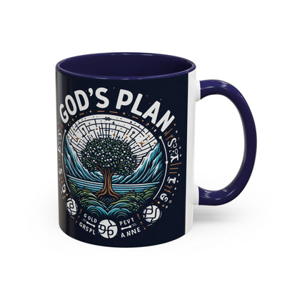 God's Plan Accent Coffee Mug | Inspirational Coffee Cup for Faith & Motivation | 11oz & 15oz