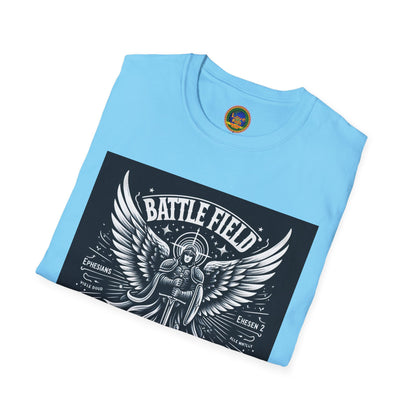 Battle Field of the Mind Unisex Softstyle T-Shirt - Motivational Graphic Tee for Mental Strength