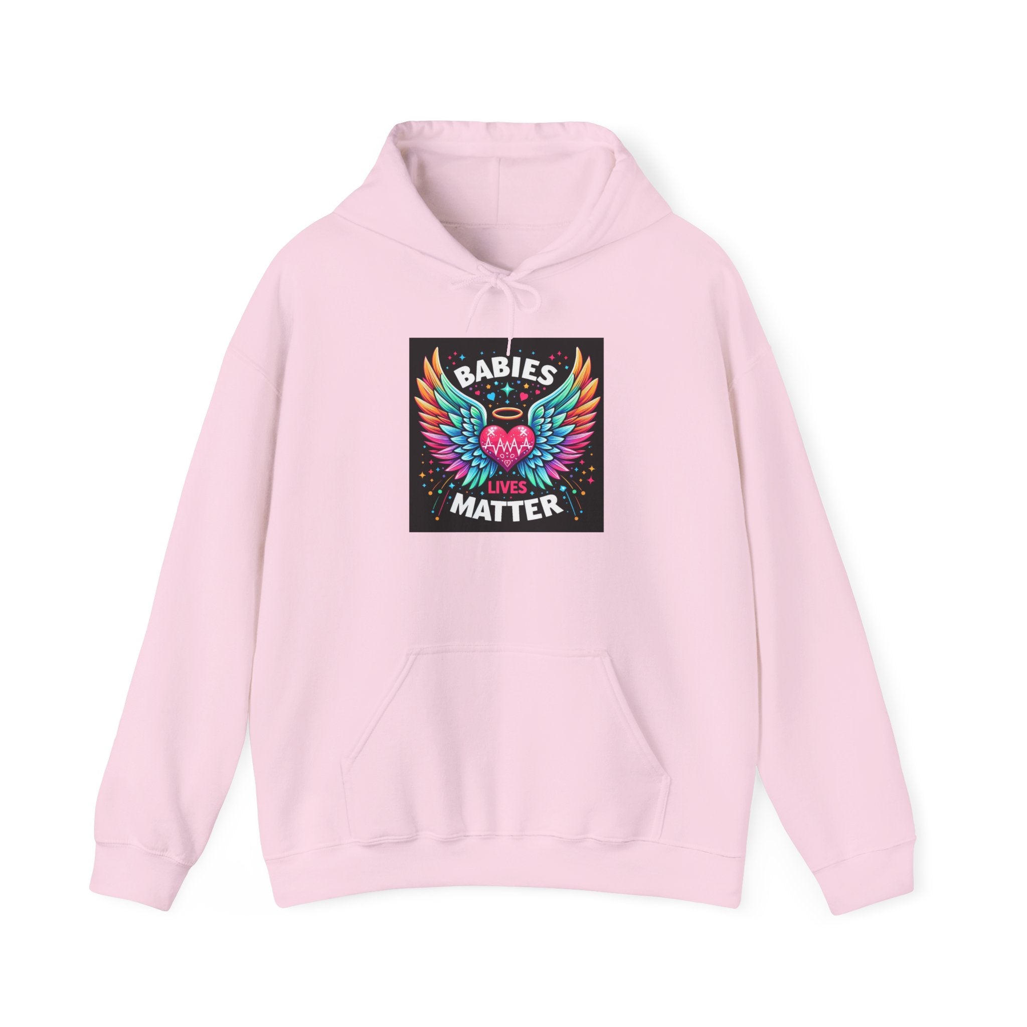 Babies Matter Wings Unisex Heavy Blend Hoodie – Colorful, Stylish Sweatshirt for Moms and Supporters