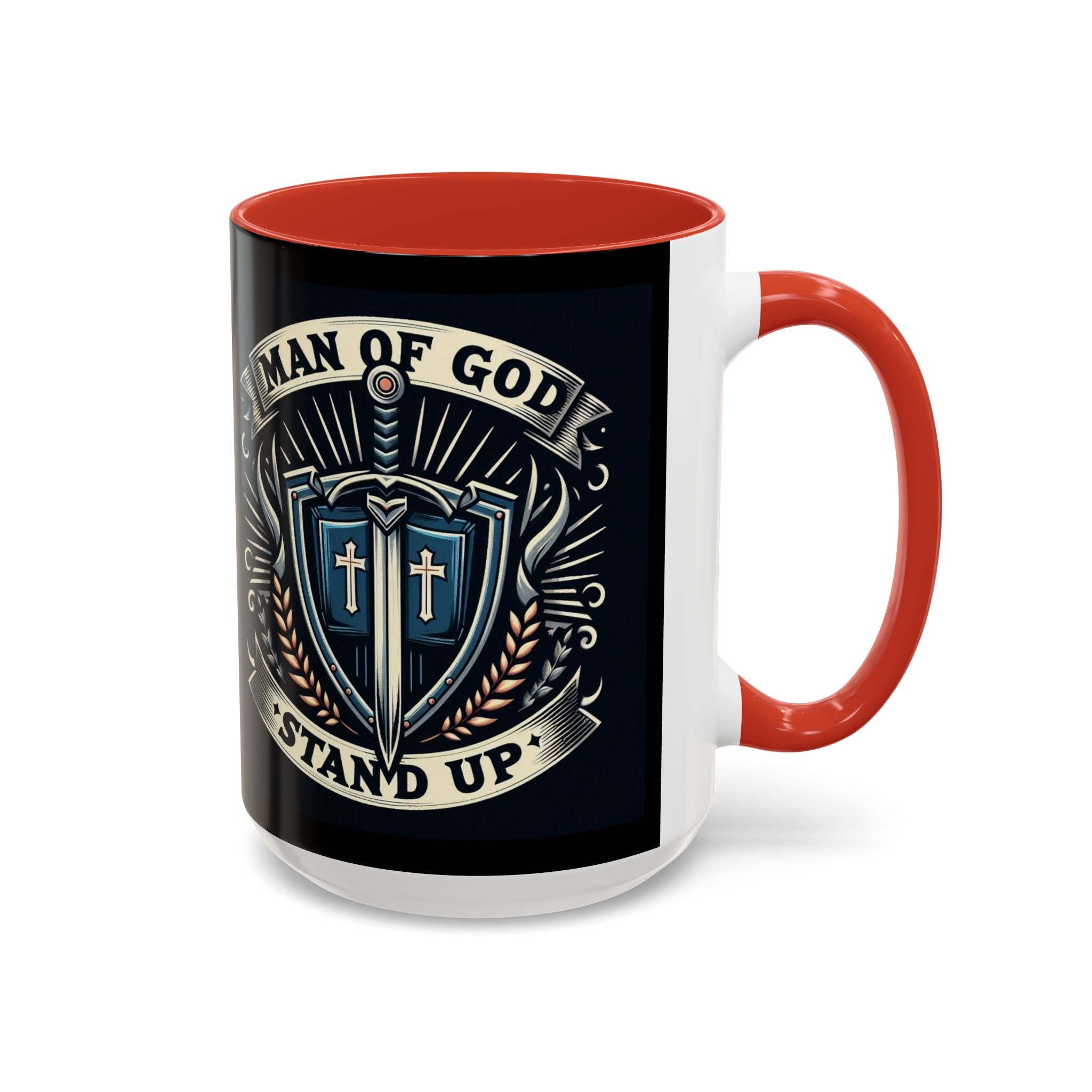 Faith-Inspired Accent Coffee Mug - 'Stand Up'