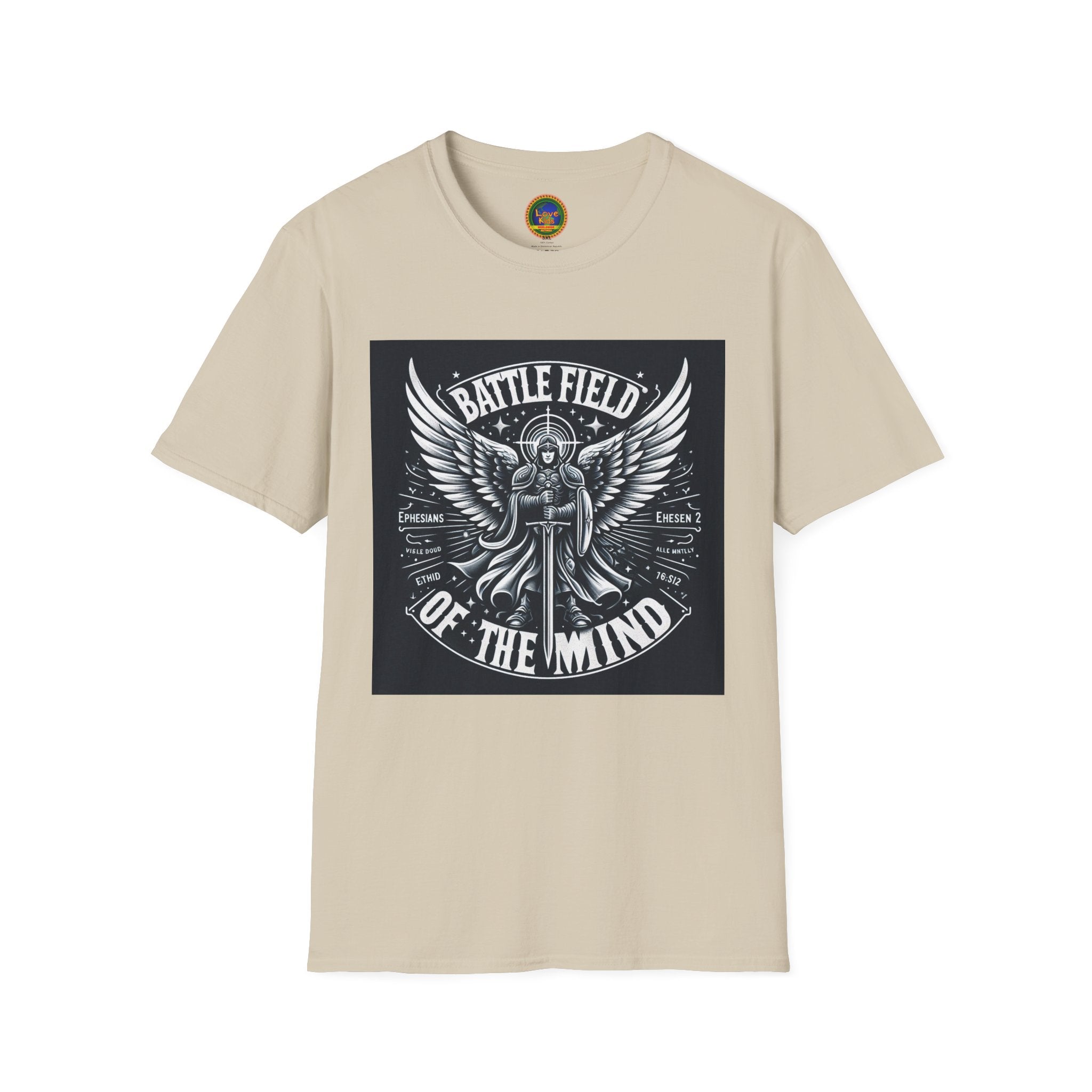 Battle Field of the Mind Unisex Softstyle T-Shirt - Motivational Graphic Tee for Mental Strength