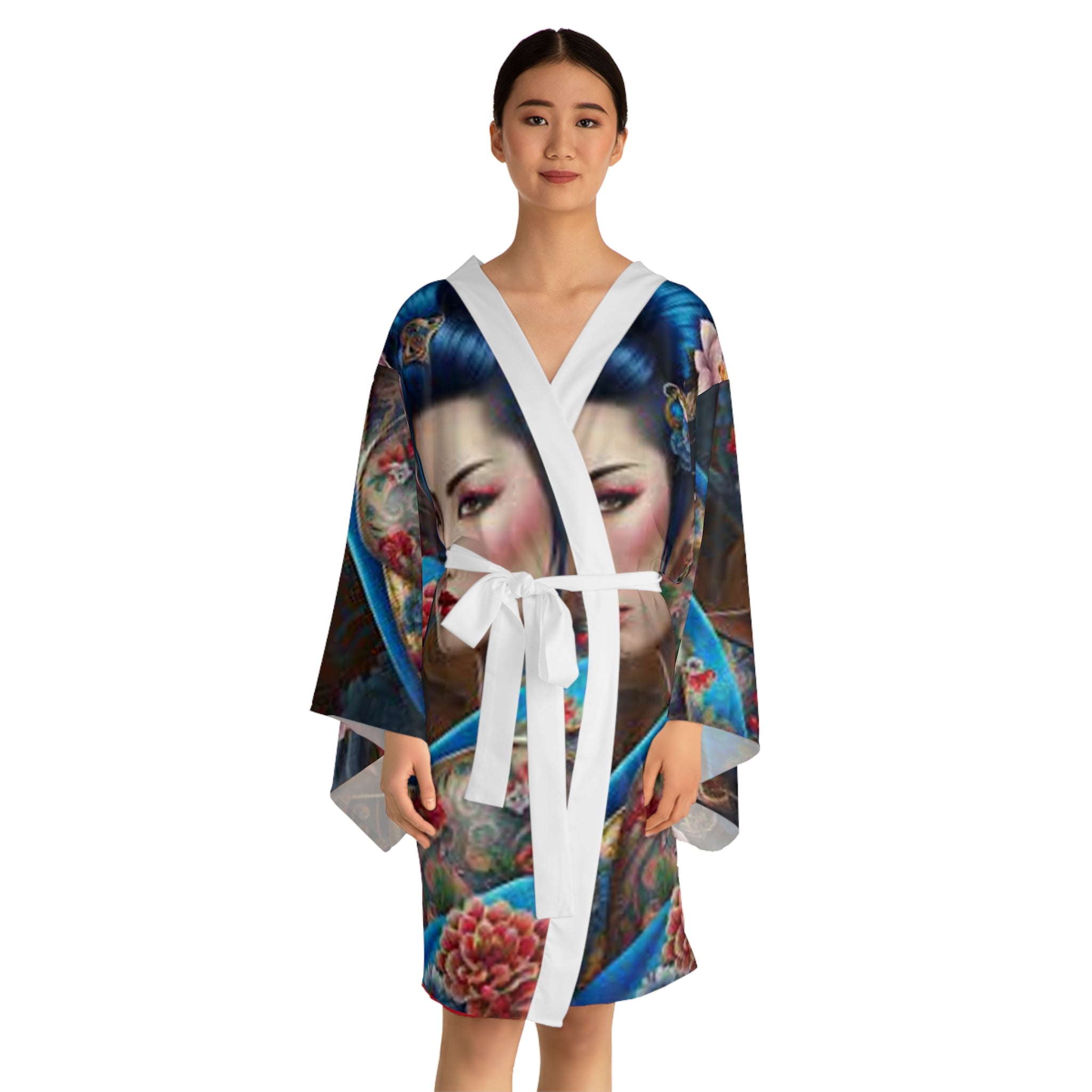 Long Sleeve Kimono Robe (AOP)