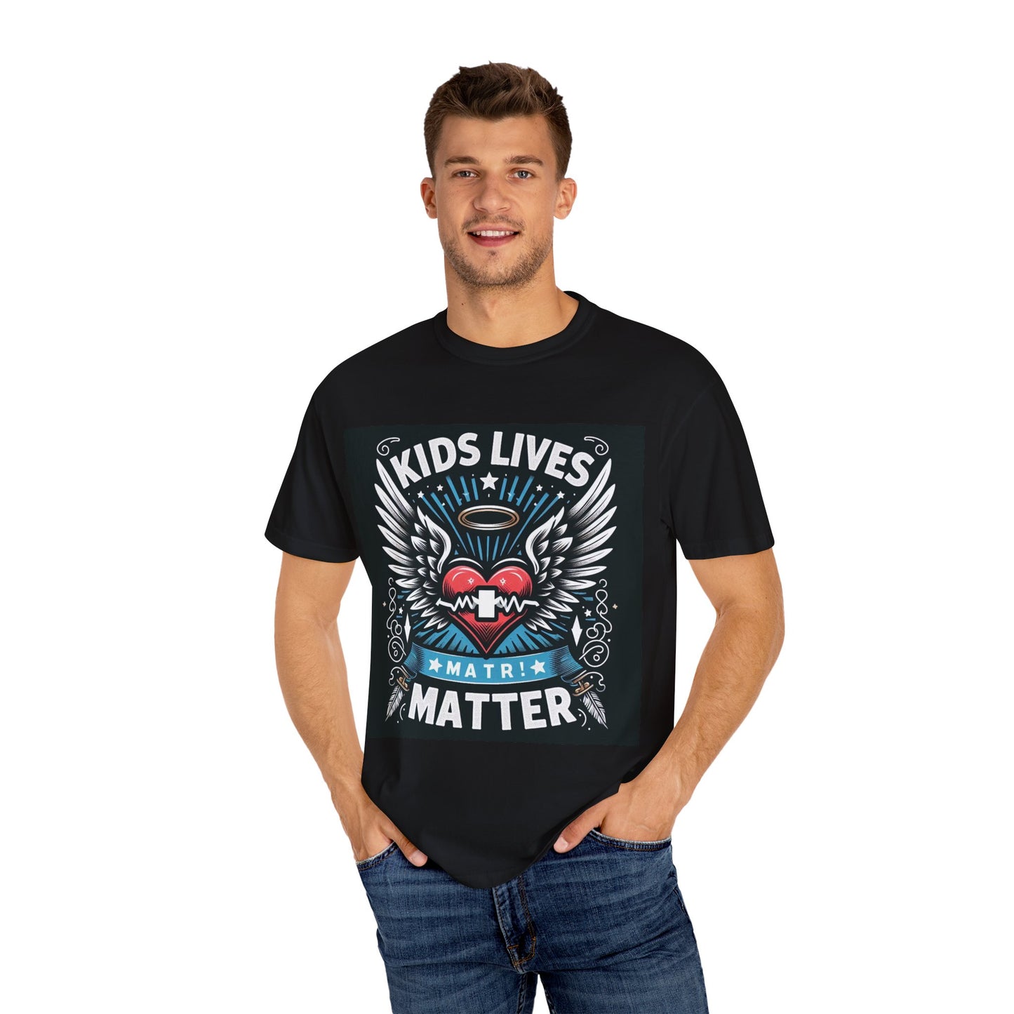 Kids Lives Matter Unisex Garment-Dyed T-Shirt | Supportive and Stylish Statement Tee