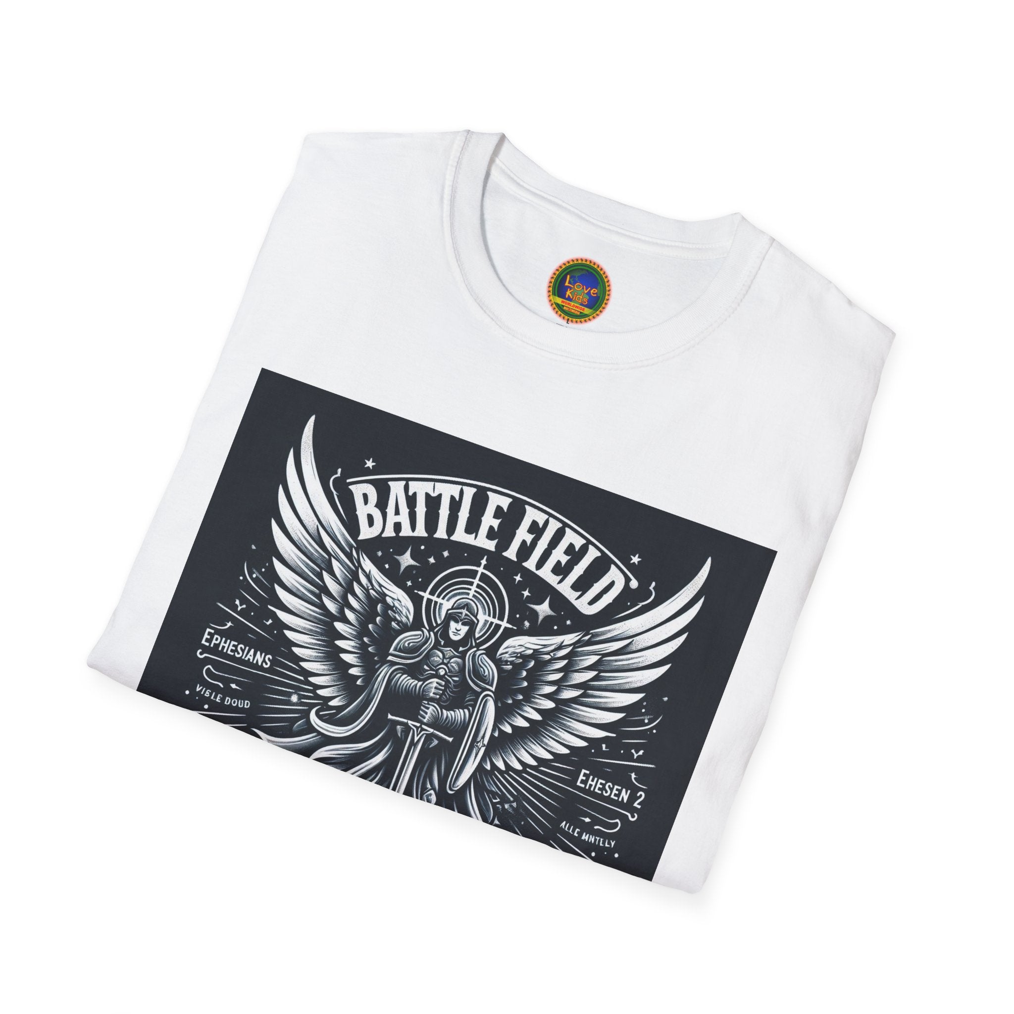 Battle Field of the Mind Unisex Softstyle T-Shirt - Motivational Graphic Tee for Mental Strength