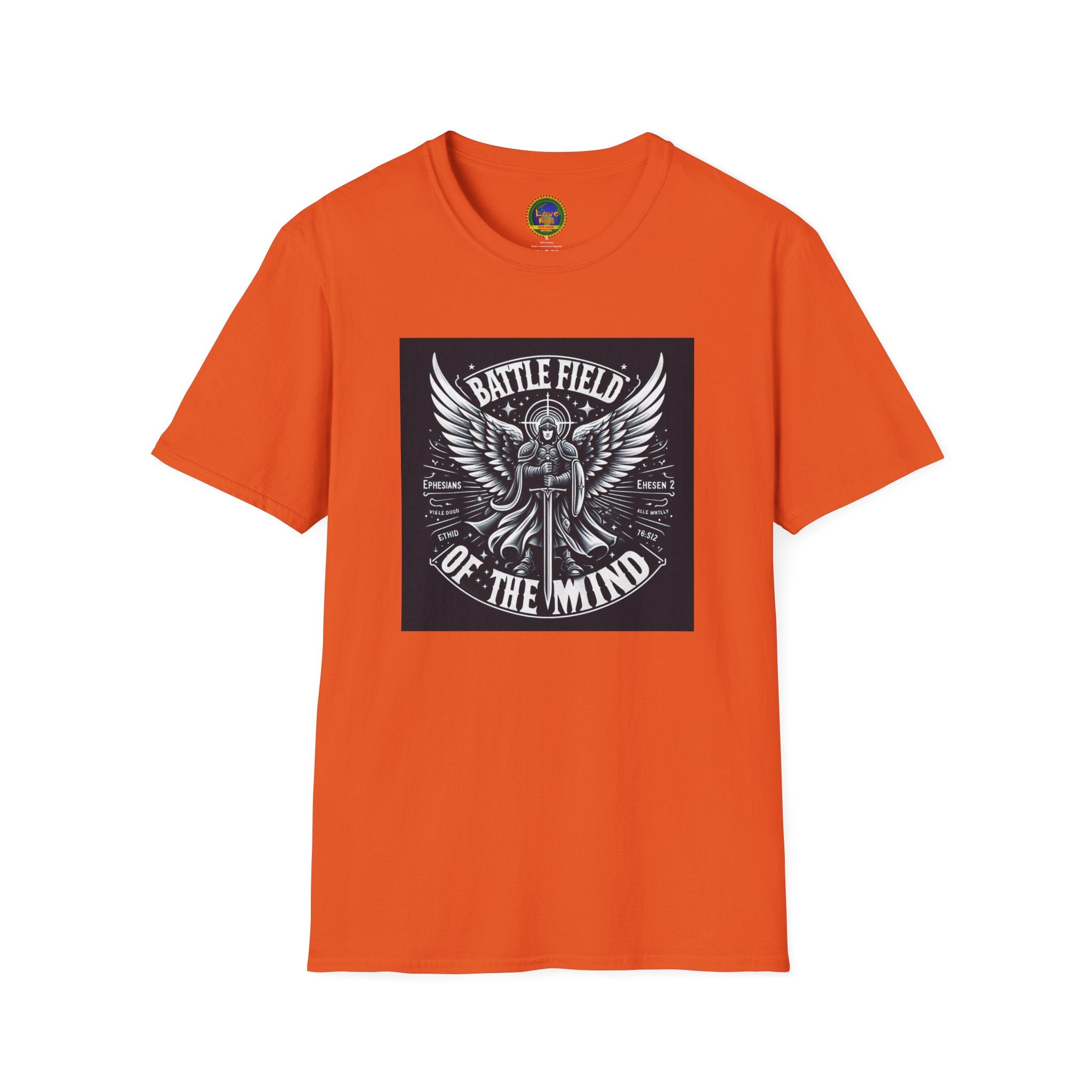 Battle Field of the Mind Unisex Softstyle T-Shirt - Motivational Graphic Tee for Mental Strength