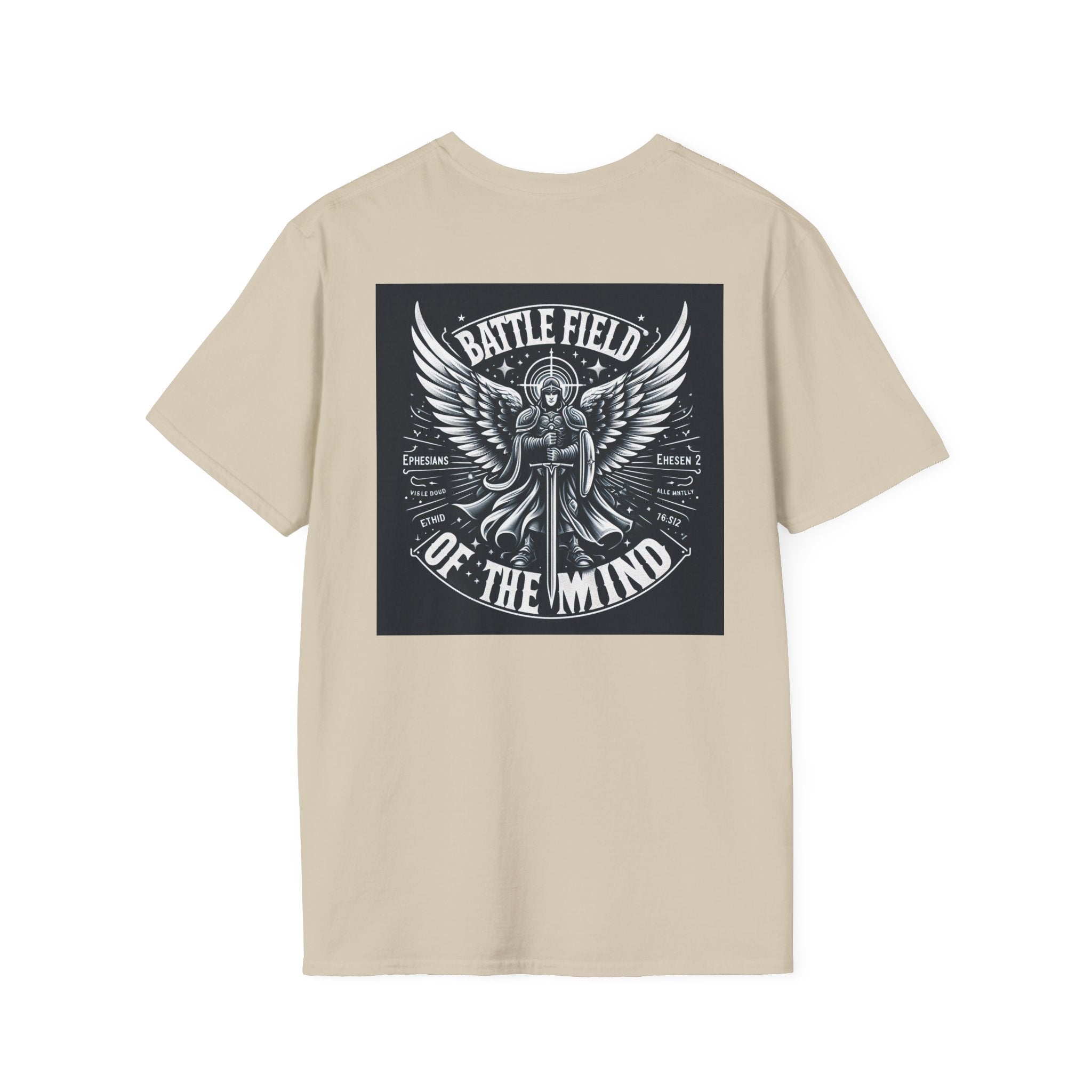 Battle Field of the Mind Unisex Softstyle T-Shirt - Motivational Graphic Tee for Mental Strength