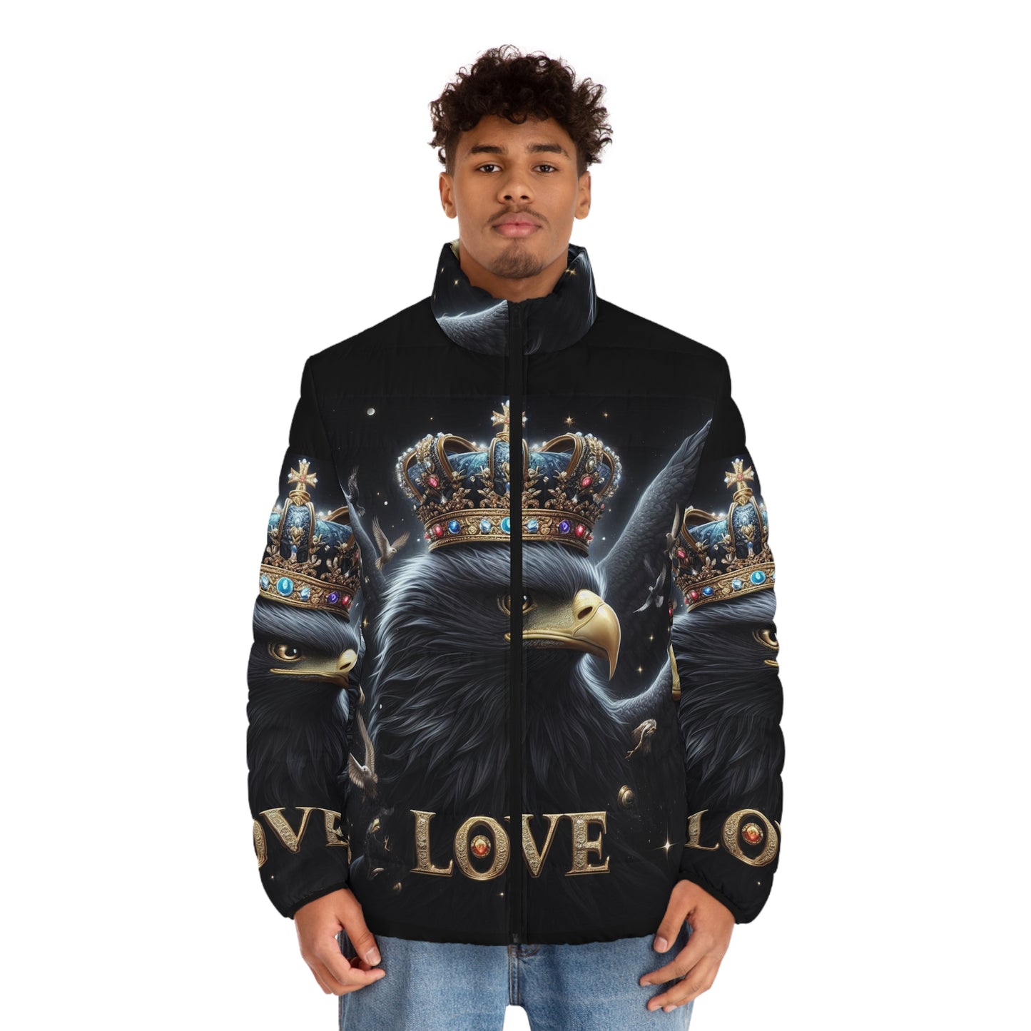 Puffer Jacket - Crowned Eagle Love Design