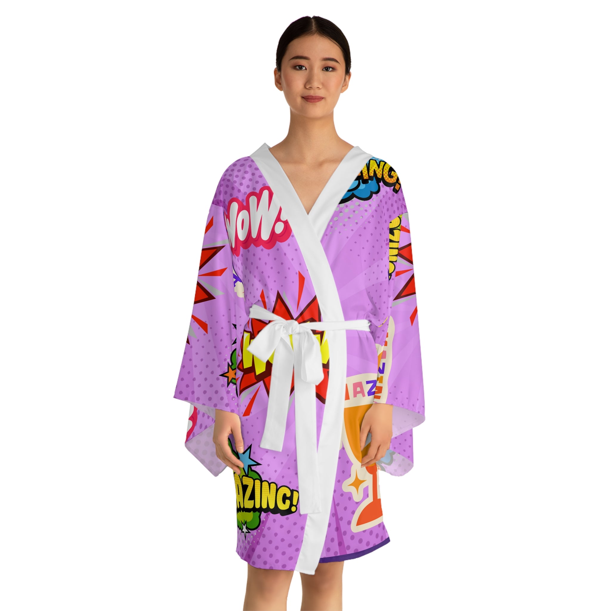 Long Sleeve Kimono Robe (AOP)