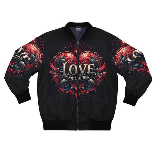 Love Bomber Jacket - Bold Heart Design for Everyday Style