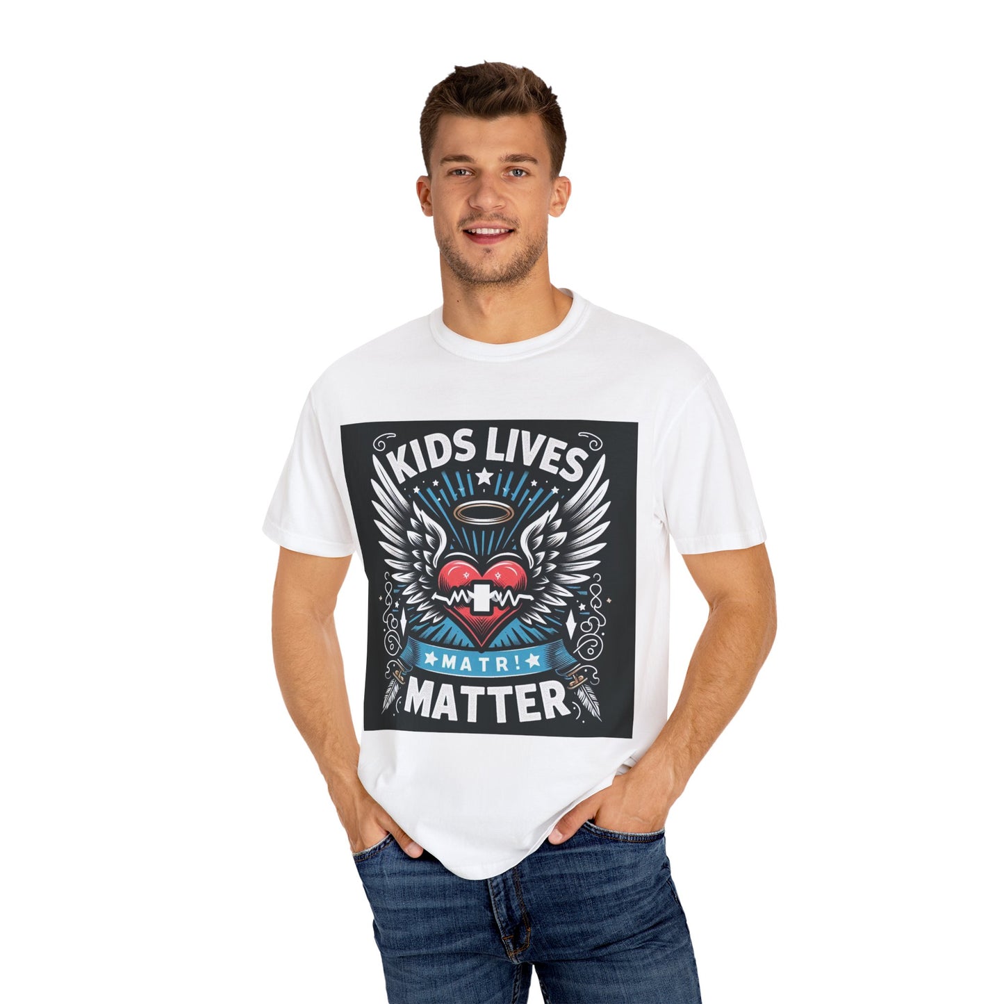 Kids Lives Matter Unisex Garment-Dyed T-Shirt | Supportive and Stylish Statement Tee