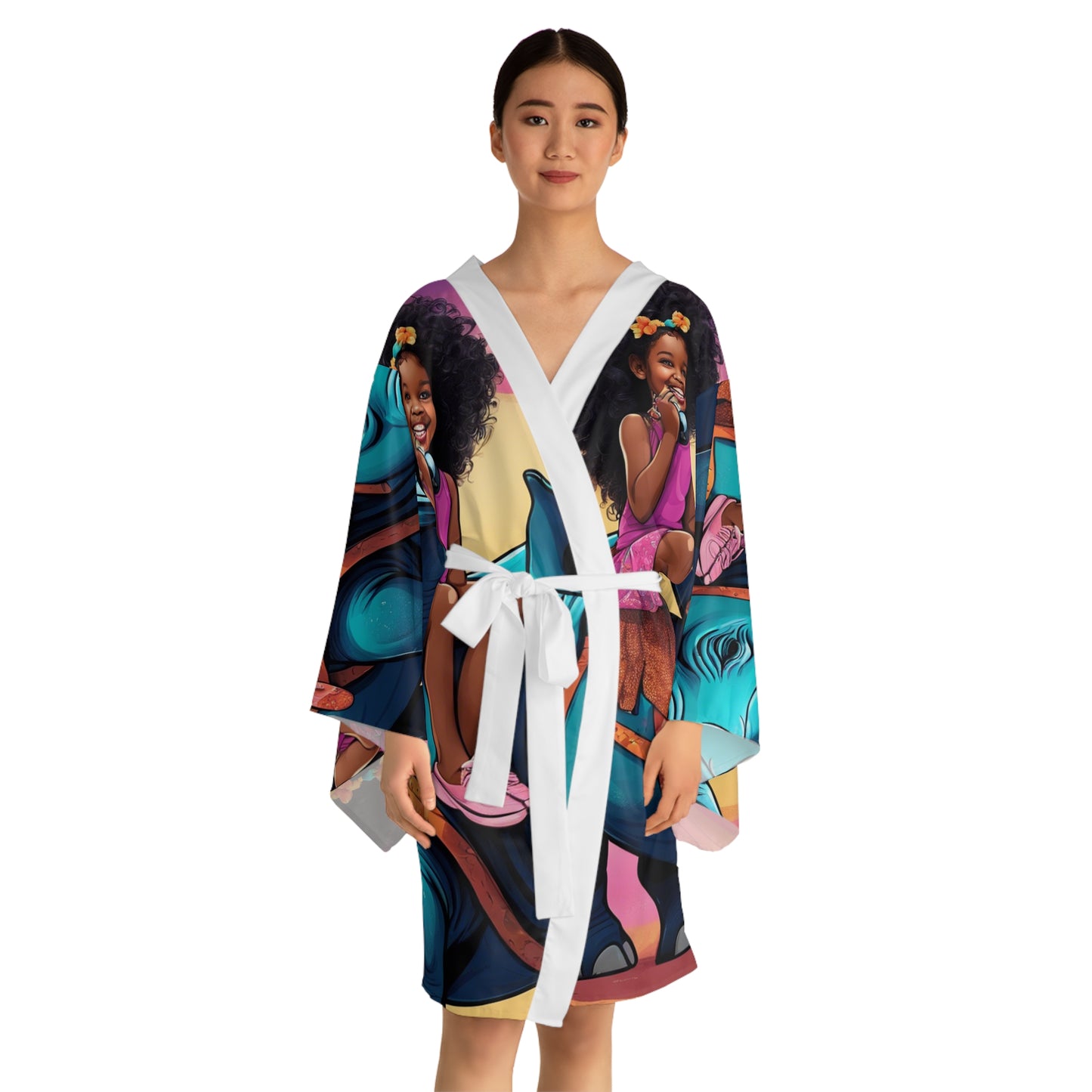 Long Sleeve Kimono Robe (AOP)