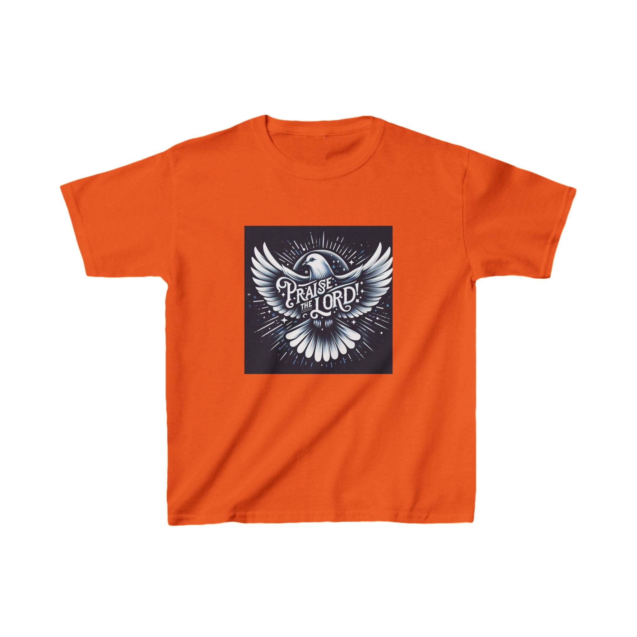 Kids Heavy Cotton™ Tee - 'Praise the Lord' Graphic T-Shirt for Faith-Inspired Youngsters