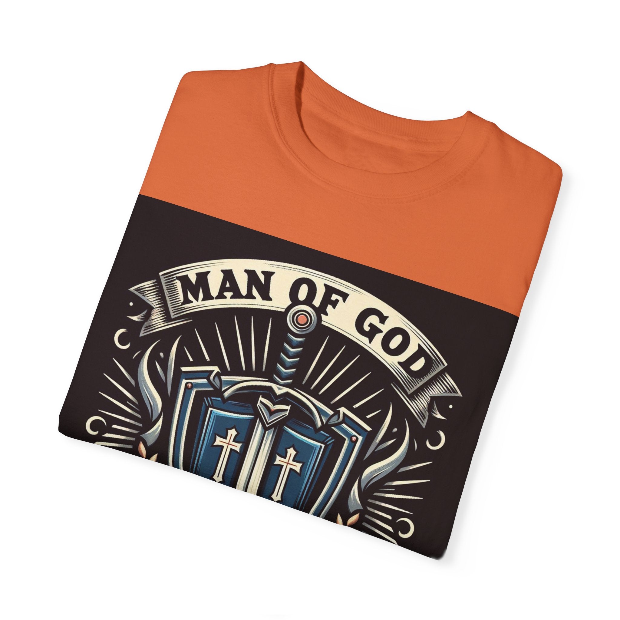 Unisex Garment-Dyed T-Shirt – 'Man of God: Stand Up' Design