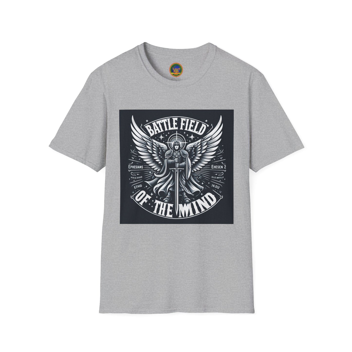 Battle Field of the Mind Unisex Softstyle T-Shirt - Motivational Graphic Tee for Mental Strength