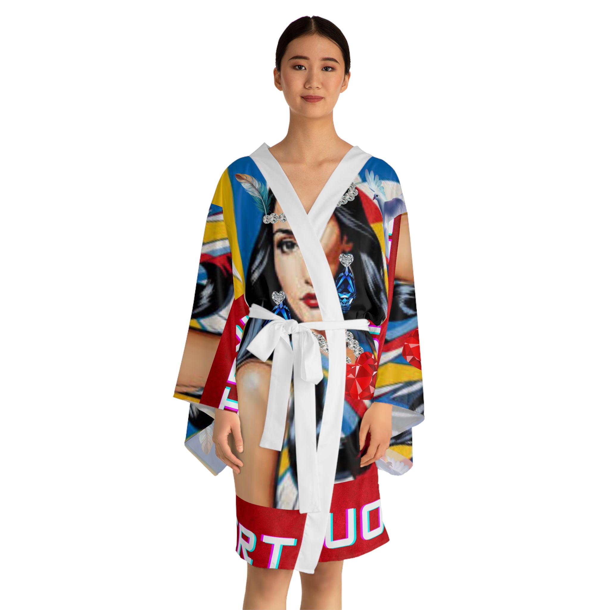 Long Sleeve Kimono Robe (AOP)