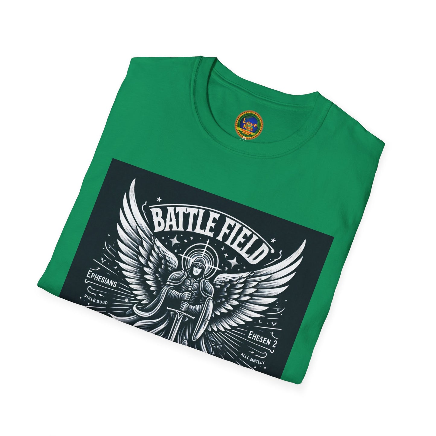 Battle Field of the Mind Unisex Softstyle T-Shirt - Motivational Graphic Tee for Mental Strength